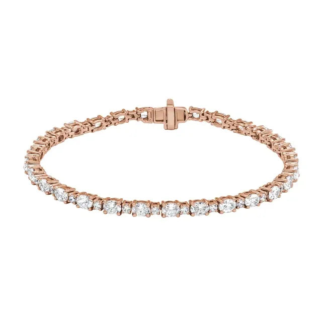 5.50ct Lab Grown Diamond East-West Oval and Round Cut Tennis Bracelet