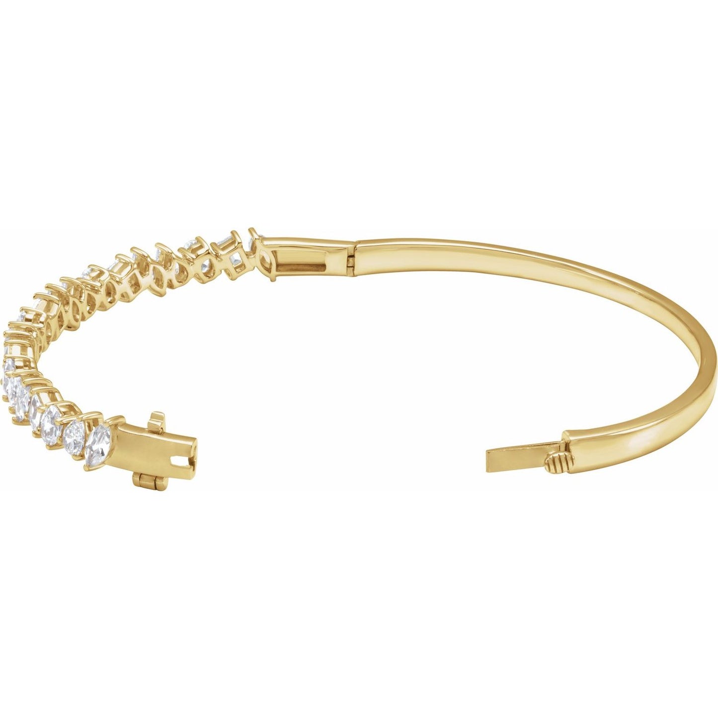 4.50ct Lab Grown Diamond Multishape Bangle in 14k Gold