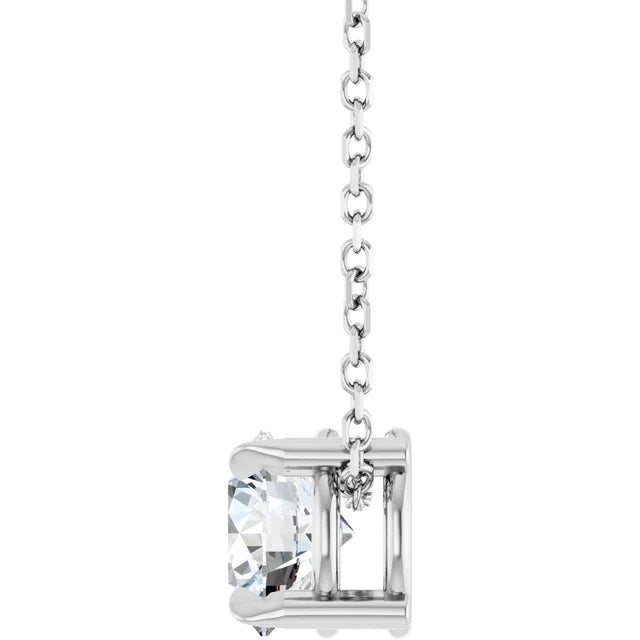 1.00ct Lab Grown Diamond Slide Solitaire Necklace in 14k Gold