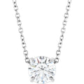 1.00ct Lab Grown Diamond Slide Solitaire Necklace in 14k Gold