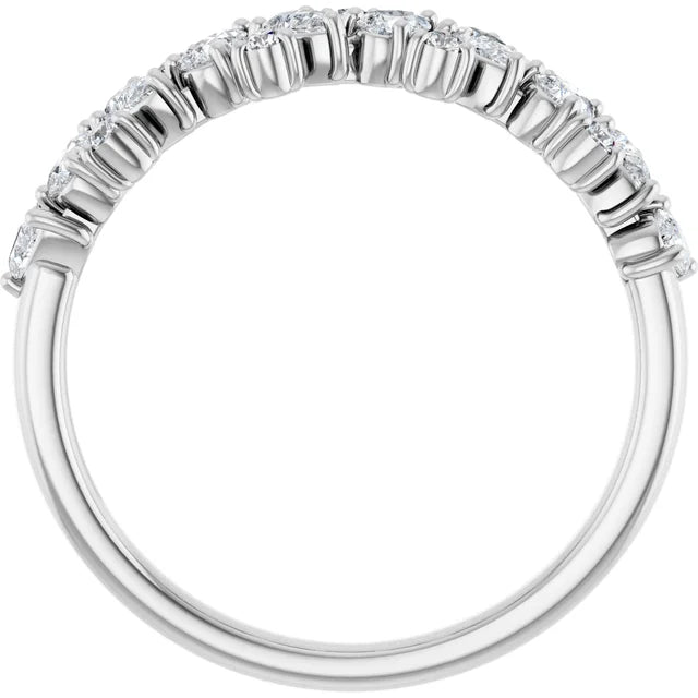 0.55ct Round and Pear Scattered Lab Grown Diamond Ring