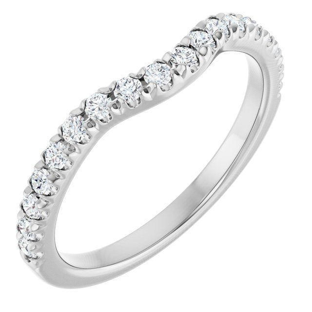 0.40ctw Round Lab Grown Diamond Ring Enhancer Contour Band