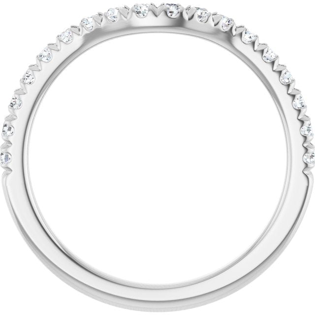 0.40ctw Round Lab Grown Diamond Ring Enhancer Contour Band