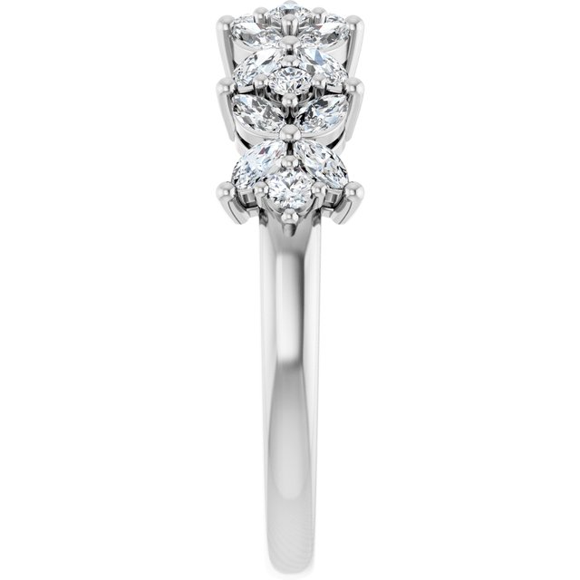 0.80ct Marquise & Round Lab Grown Diamond East - West Ring