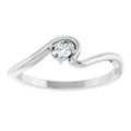 Mini Oval Lab Grown Diamond Wave Ring