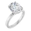 The Clara 2.50ct Oval cut Lab Grown Diamond Hidden Halo Solitaire Engagement Ring