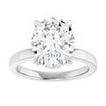 The Clara 3.00ct Oval cut Lab Grown Diamond Hidden Halo Solitaire Engagement Ring