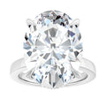 The Clara 5.00ct Oval cut Lab Grown Diamond Hidden Halo Solitaire Engagement Ring