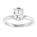 The Clara 1.00ct Oval cut Lab Grown Diamond Hidden Halo Solitaire Engagement Ring