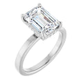The Clara 2.50ct Emerald cut Lab Grown Diamond Hidden Halo Solitaire Engagement Ring