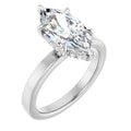 The Clara 2.50ct Marquise cut Lab Grown Diamond Hidden Halo Solitaire Engagement Ring