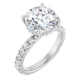The Olivia 4.75ctw Round cut Lab Grown Diamond Hidden Halo Engagement Ring