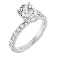 The Olivia 2.10ctw Oval cut Lab Grown Diamond Hidden Halo Engagement Ring