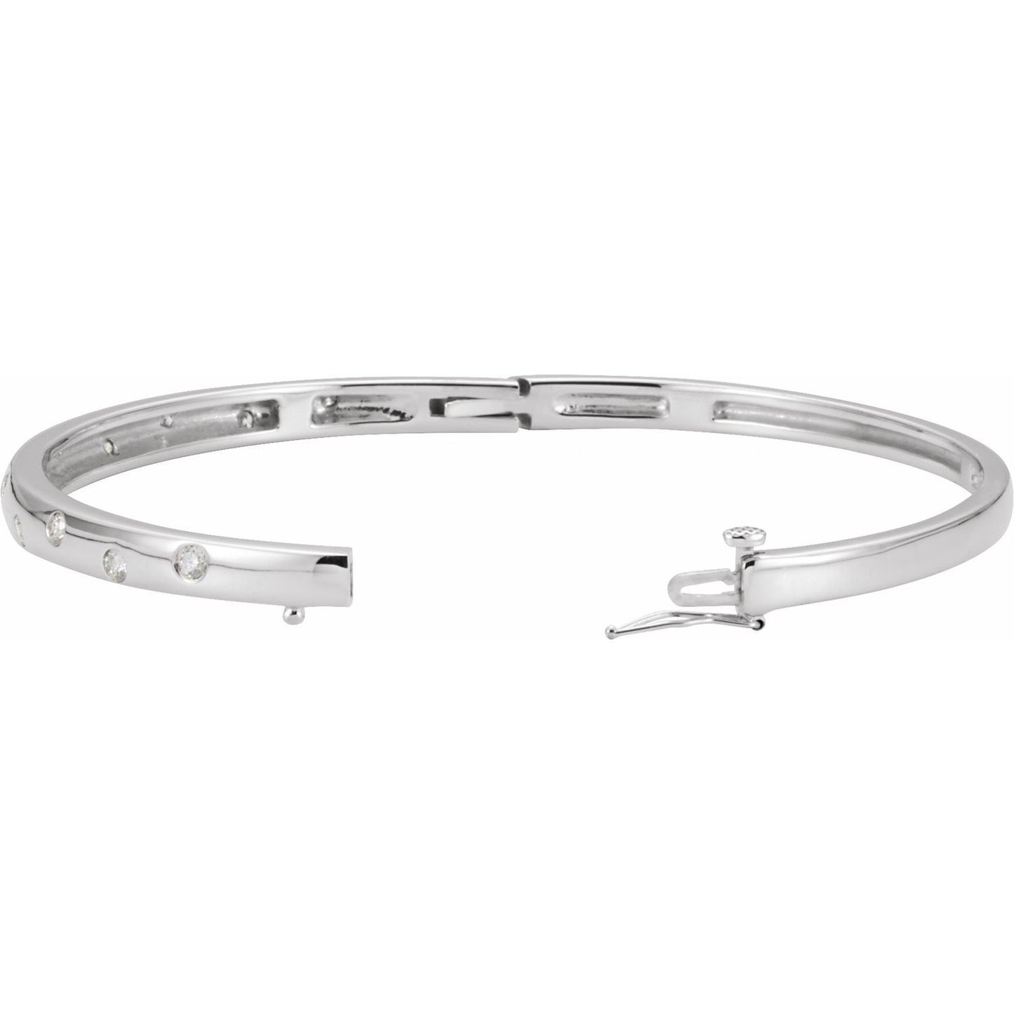 0.50ct Lab Grown Diamond Scattered Bangle in 14k Gold