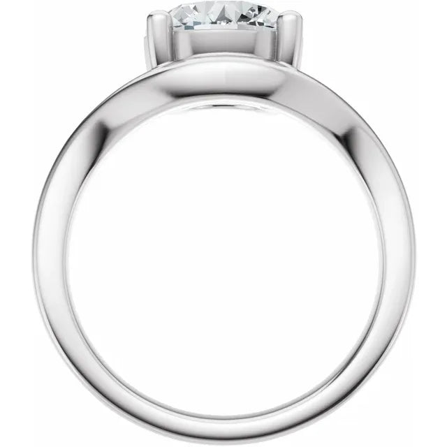 The Laura 2.50ct Oval cut Lab Grown Diamond Solitaire Wave Engagement Ring