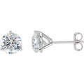 1.50ct Lab Grown Diamond Round 3 Prong Martini Style Earrings in 14k Gold