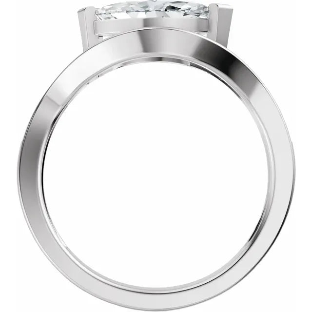 The Layla 1.25ctw Marquise cut Lab Grown Diamond Accented Bypass Engagement Ring