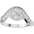 The Layla 1.25ctw Pear cut Lab Grown Diamond Accented Bypass Engagement Ring