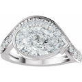 The Layla 2.75ctw Pear cut Lab Grown Diamond Accented Bypass Engagement Ring