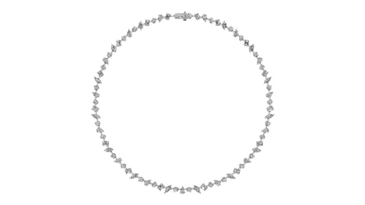 10.00ct Lab Grown Diamond Multishape Necklace in 14k Gold