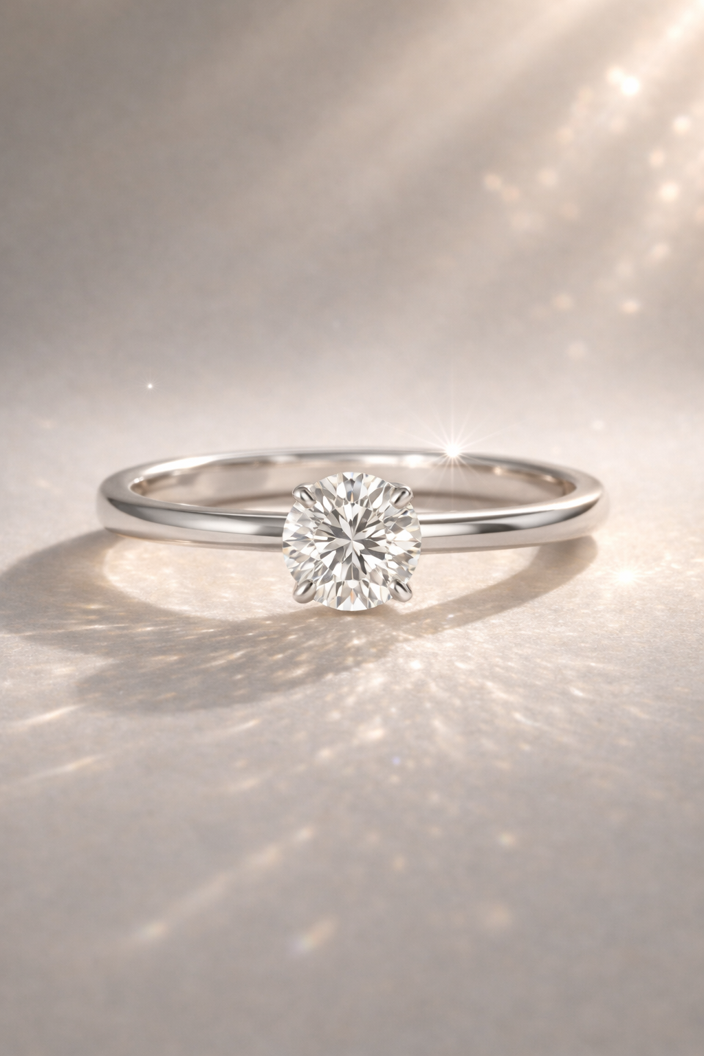 The Emma 1.00ct Round cut Lab Grown Diamond Solitaire Engagement Ring