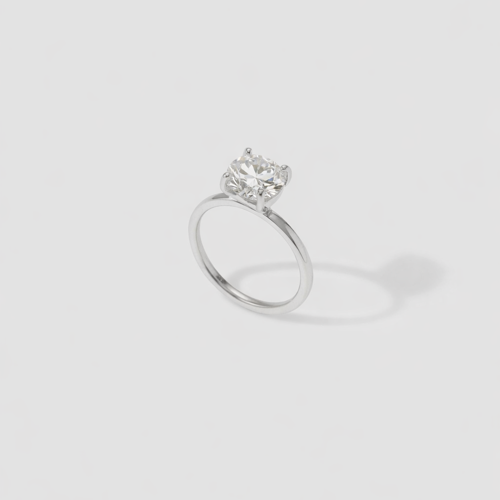 The Emma 1.00ct Round cut Lab Grown Diamond Solitaire Engagement Ring