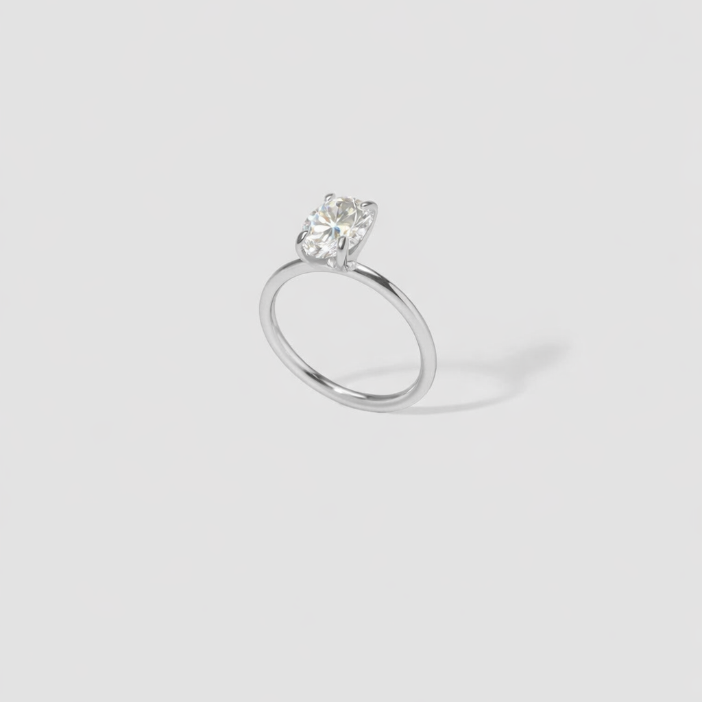 The Emma 1.00ct Oval cut Lab Grown Diamond Solitaire Engagement Ring