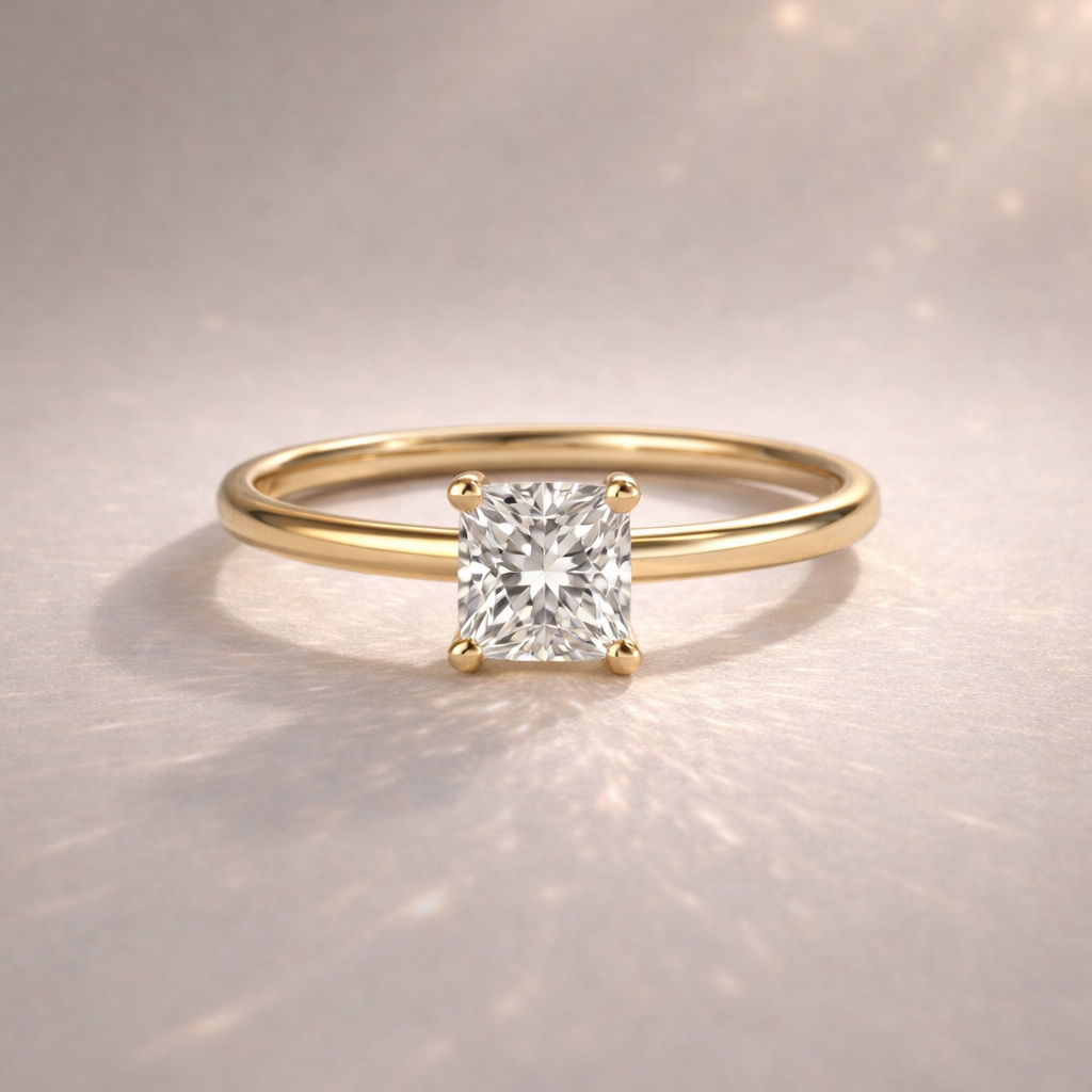 The Emma 1.00ct Princess cut Lab Grown Diamond Solitaire Engagement Ring