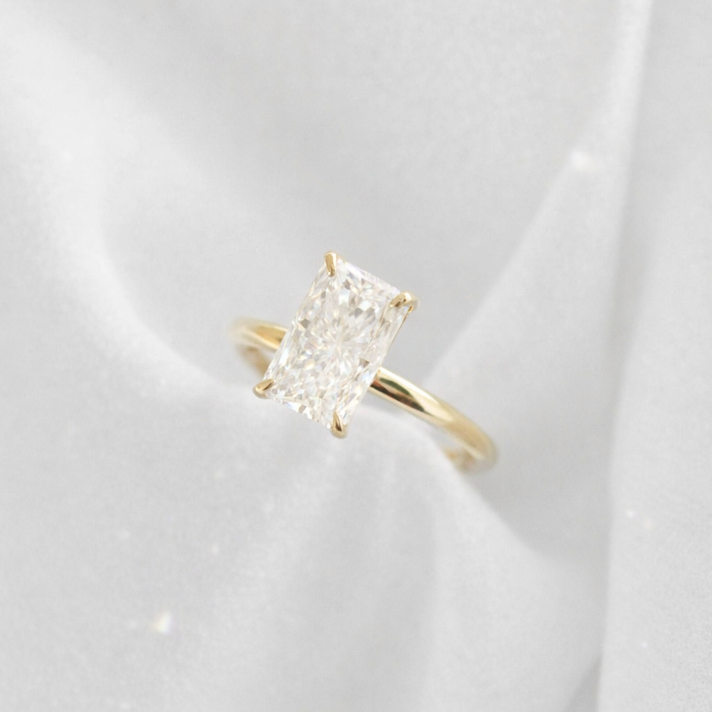 The Emma 2.00ct Radiant cut Lab Grown Diamond Solitaire Engagement Ring