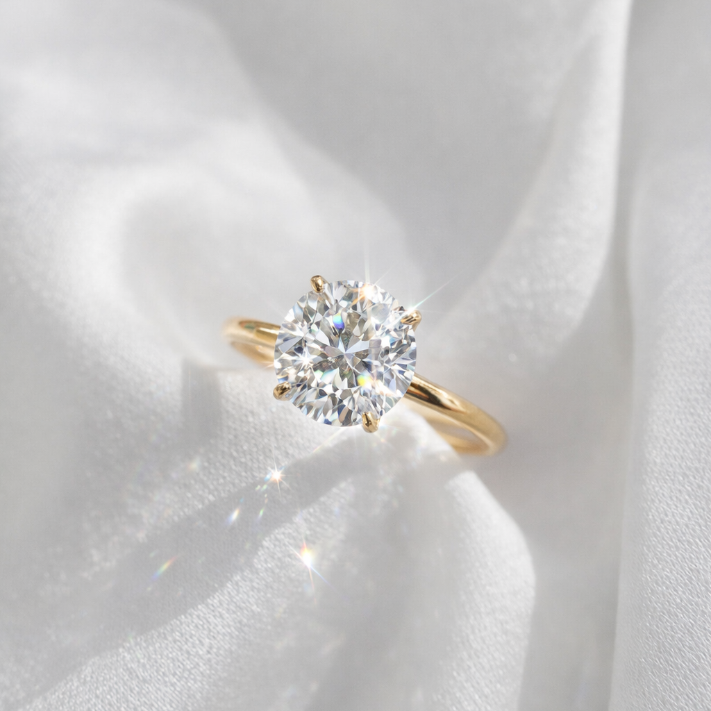 The Emma 2.00ct Round cut Lab Grown Diamond Solitaire Engagement Ring