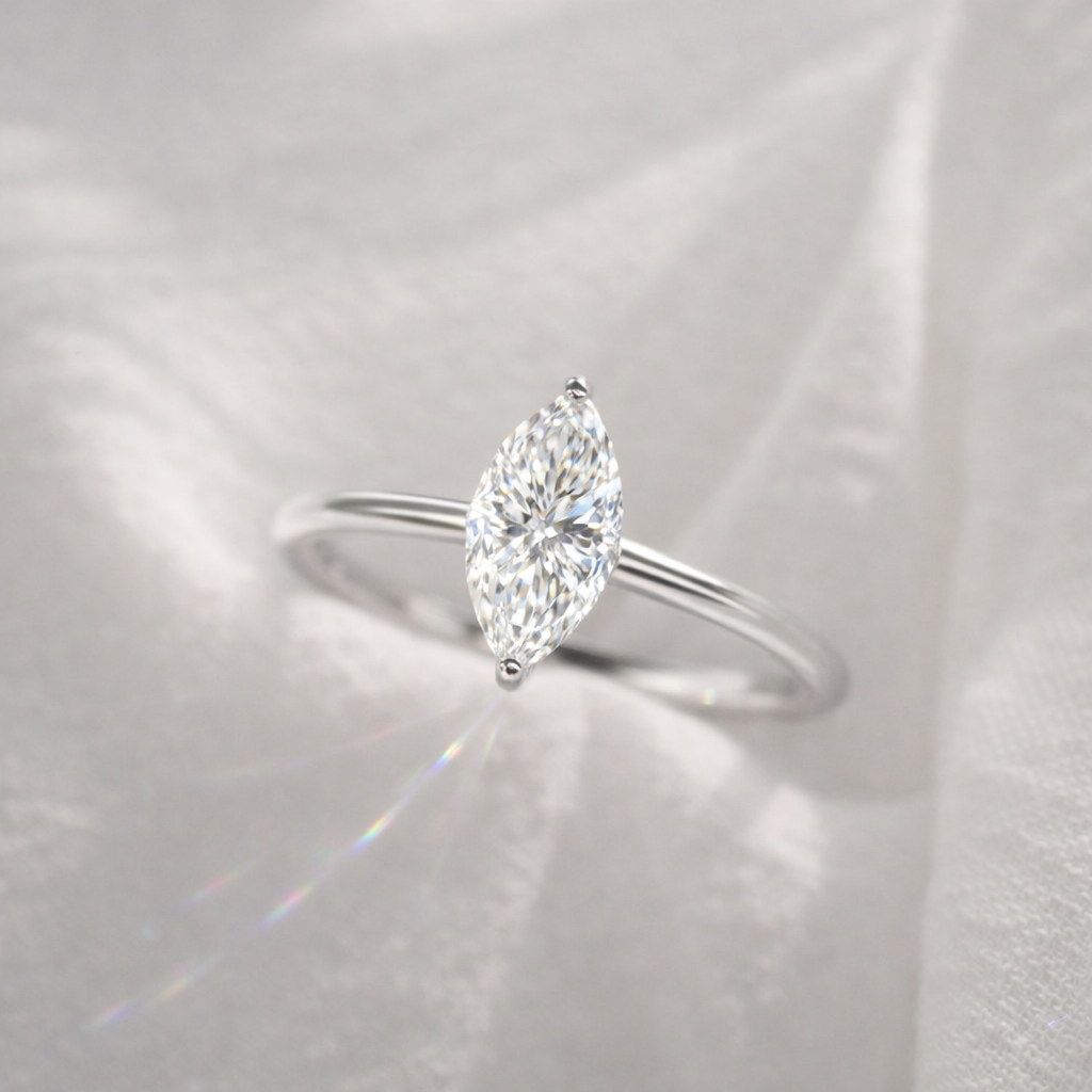 The Emma 2.00ct Marquise cut Lab Grown Diamond Solitaire Engagement Ring