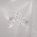 The Emma 4.00ct Radiant cut Lab Grown Diamond Solitaire Engagement Ring