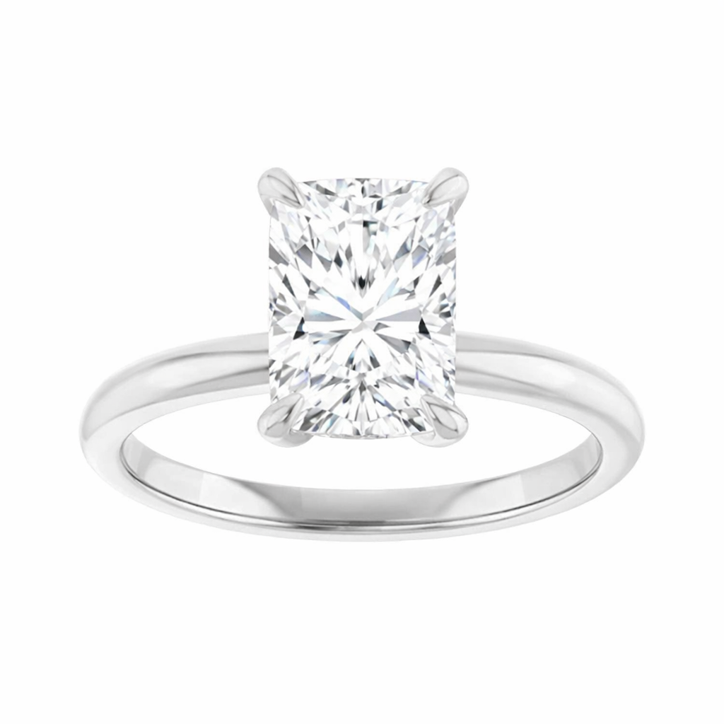 The Emma 1.50ct Elongated Cushion cut Lab Grown Diamond Solitaire Engagement Ring