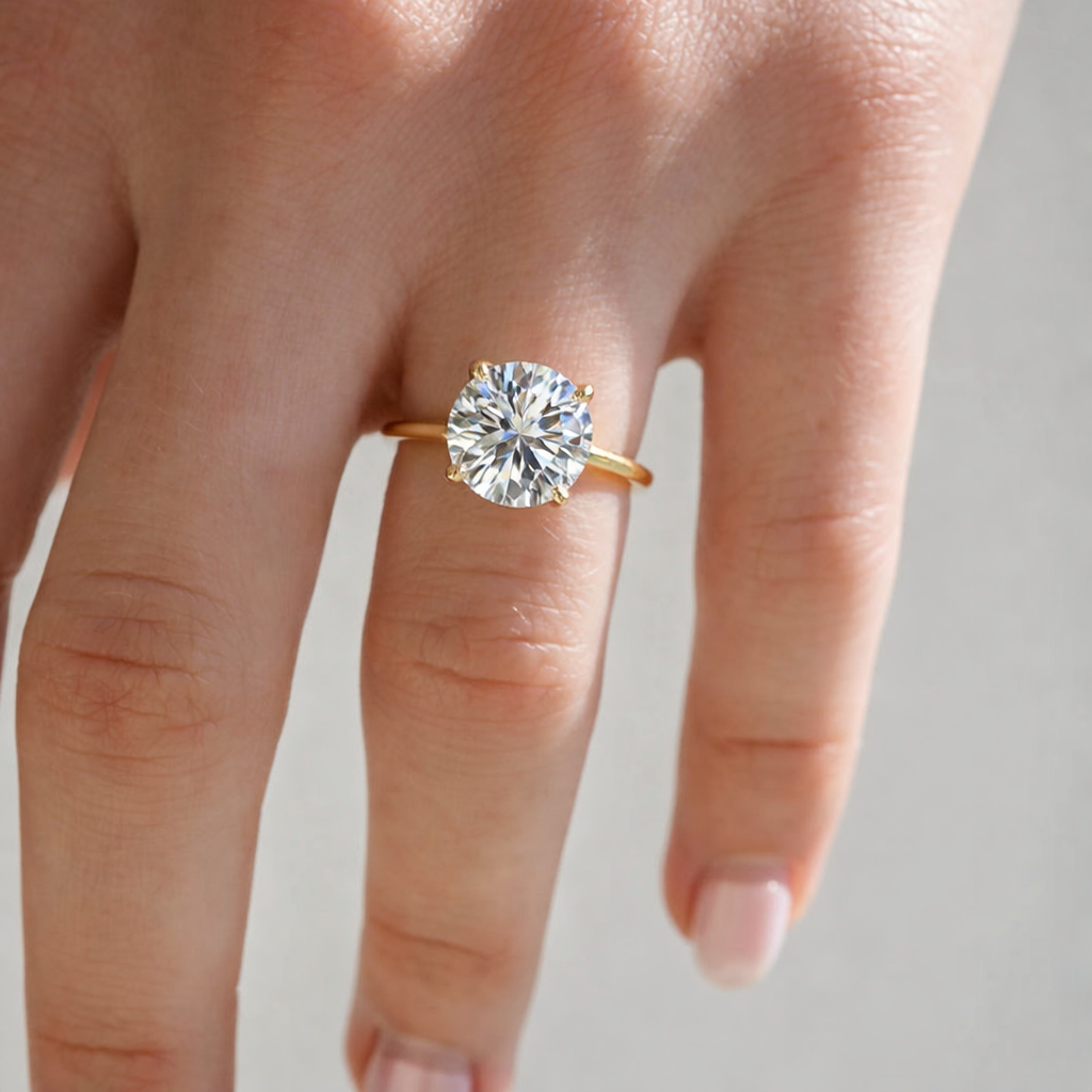 The Emma 3.00ct Round cut Lab Grown Diamond Solitaire Engagement Ring