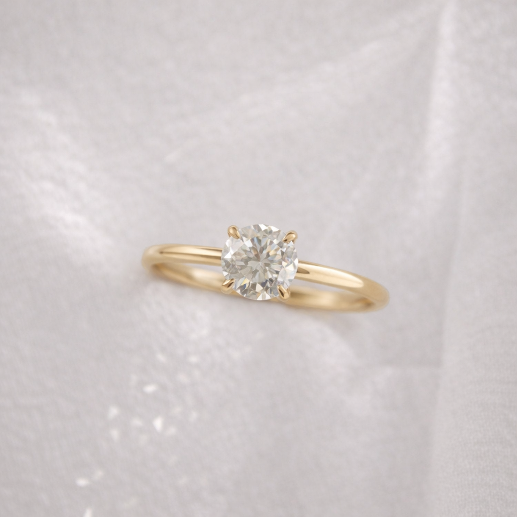The Emma 1.50ct Round cut Lab Grown Diamond Solitaire Engagement Ring