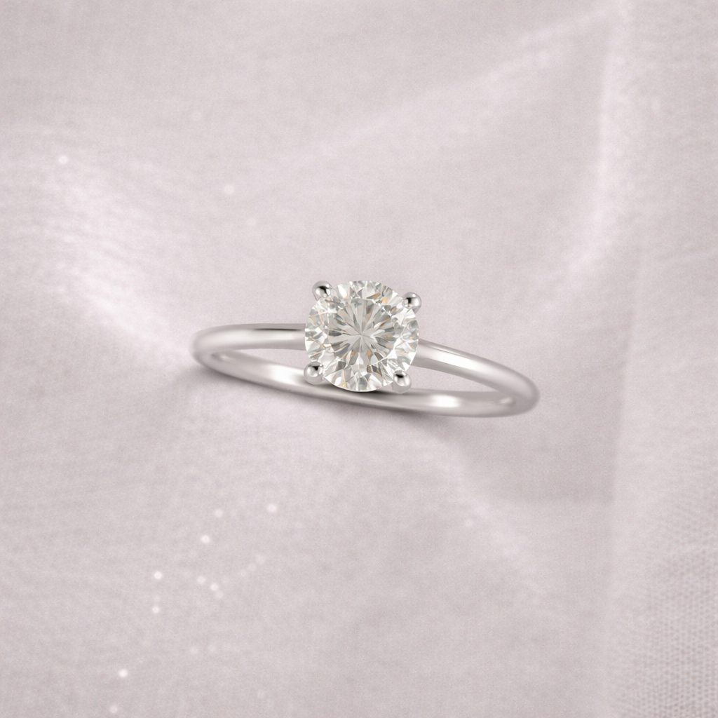 The Emma 1.50ct Round cut Lab Grown Diamond Solitaire Engagement Ring