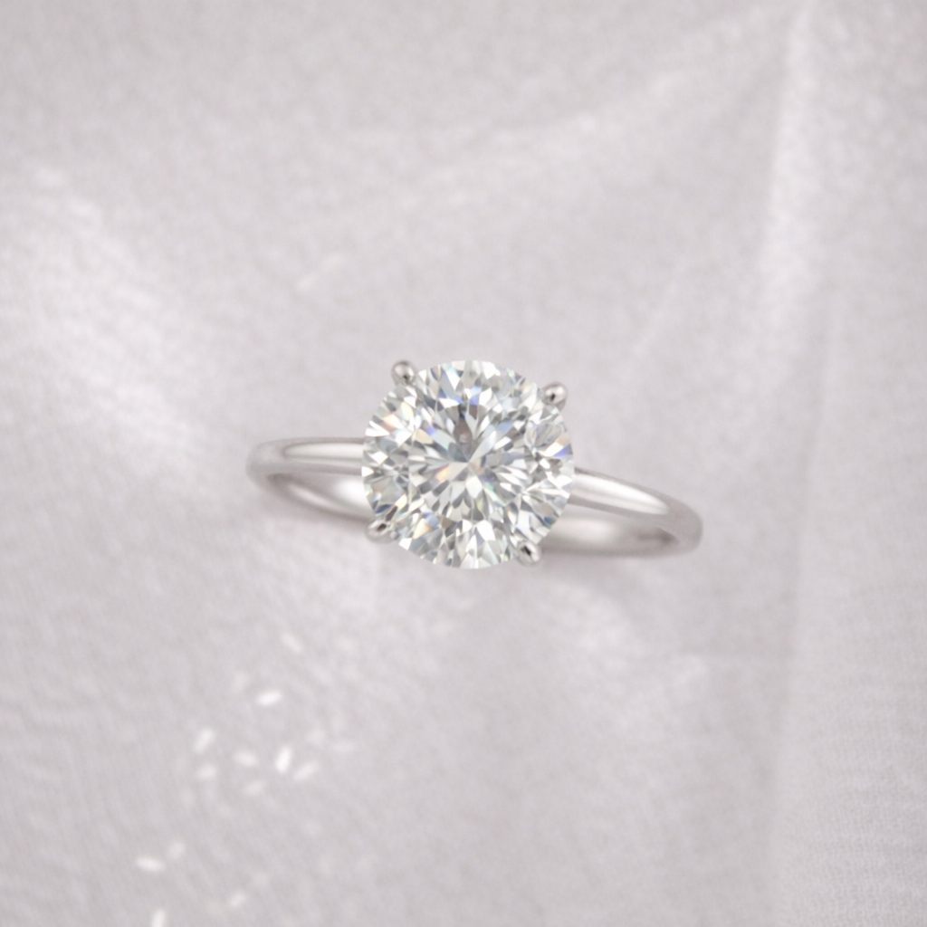 The Emma 3.00ct Round cut Lab Grown Diamond Solitaire Engagement Ring