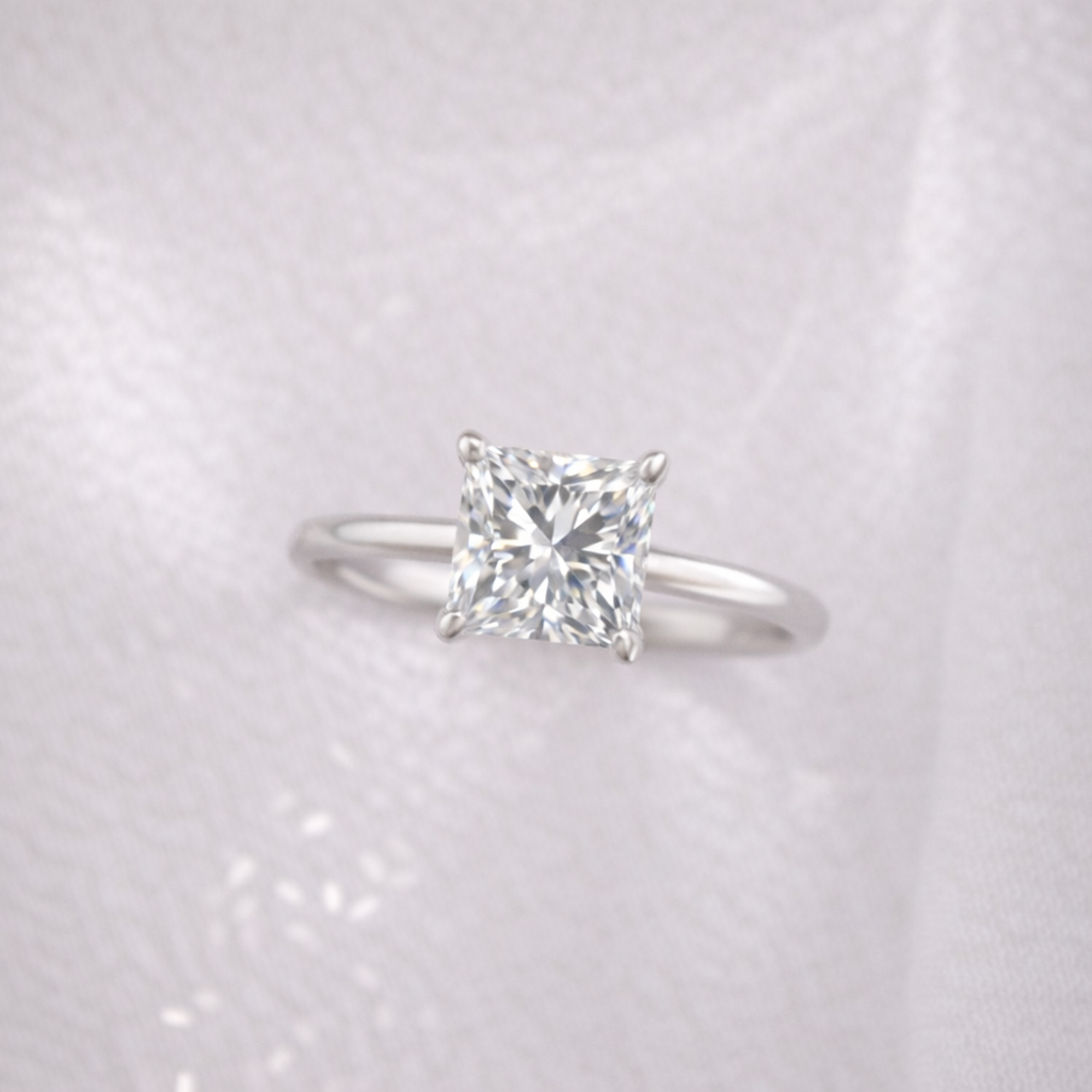 The Emma 2.00ct Princess cut Lab Grown Diamond Solitaire Engagement Ring