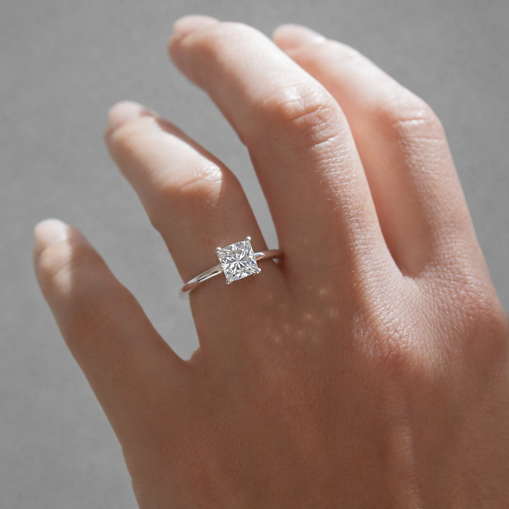 The Emma 2.00ct Princess cut Lab Grown Diamond Solitaire Engagement Ring