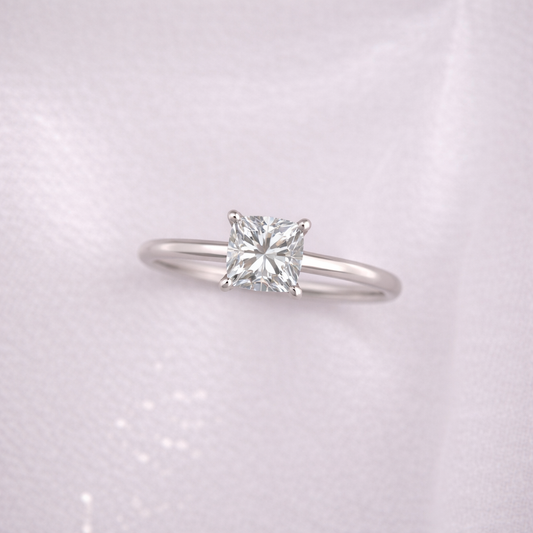 The Emma 1.50ct Princess cut Lab Grown Diamond Solitaire Engagement Ring