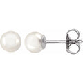 5mm Cultured Akoya Pearl Earrings in 14k Gold