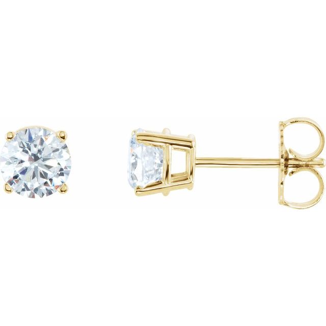 2.00ct Lab Grown Diamond Round Basket Style Earrings