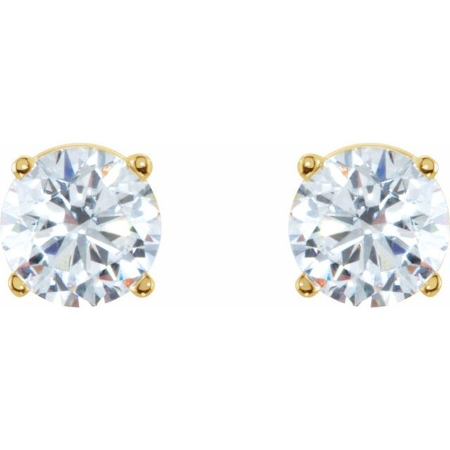2.00ct Lab Grown Diamond Round Basket Style Earrings
