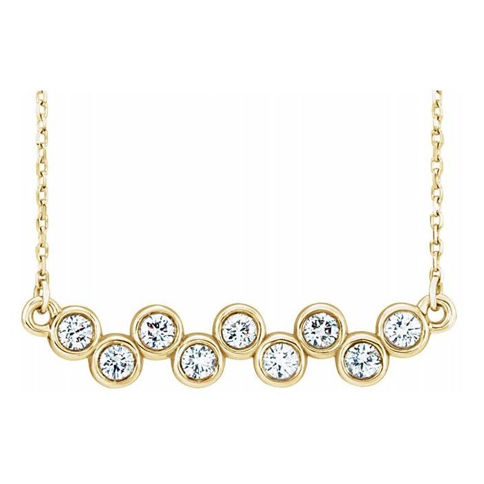 0.54ct Lab Grown Diamond Droplets Necklace in 14k Gold