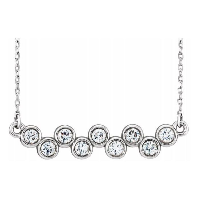 0.54ct Lab Grown Diamond Droplets Necklace in 14k Gold