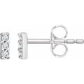 0.05ct Lab Grown Diamond Bar Earrings in 14k Gold