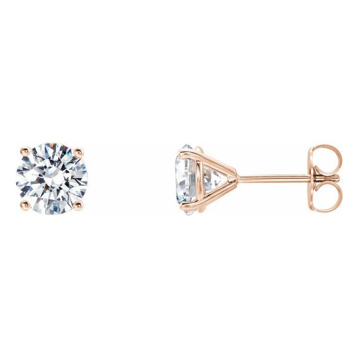 1.50ct Lab Grown Diamond Round Martini Style Earrings in 14k Gold