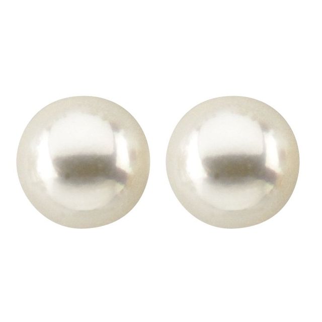 5mm Cultured Akoya Pearl Earrings in 14k Gold