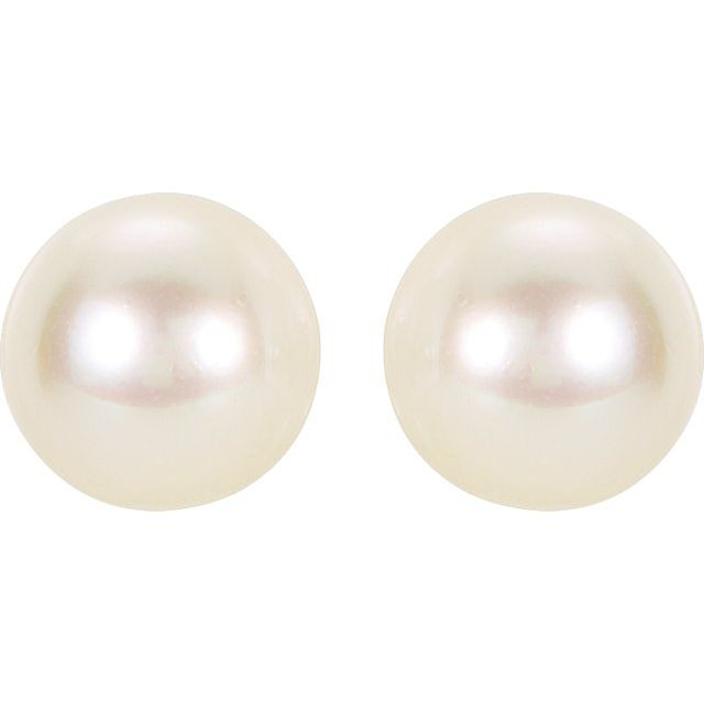 5mm Cultured Akoya Pearl Earrings in 14k Gold