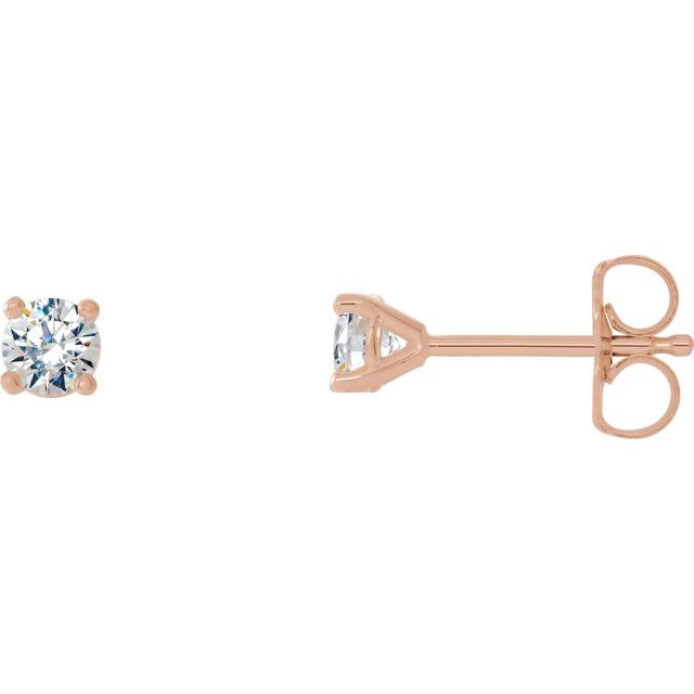 0.30ct Lab Grown Diamond Round Martini Style Earrings in 14k Gold